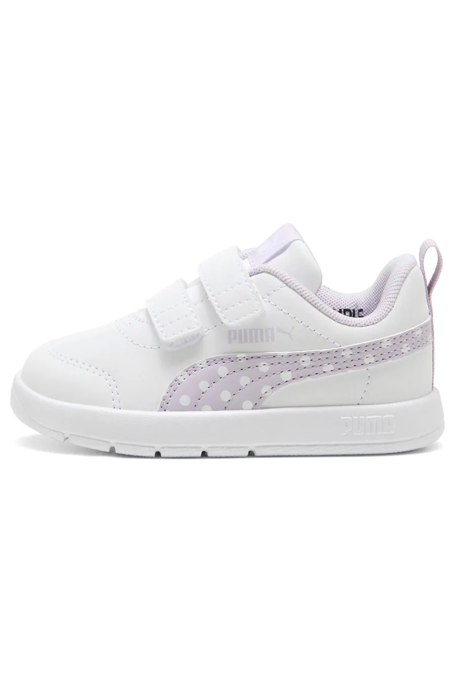PUMA Sneakers Bianche e Lilla Courtflex V3 Dotty V Inf