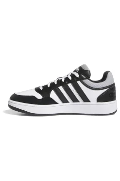 Uomo ADIDAS Sneakers bianche e nere con dettagli a contrasto Hoops 3.0