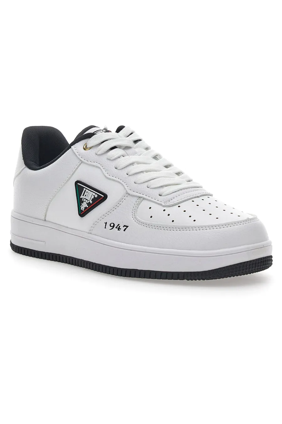 Uomo LEONE Sneakers Bianche e Nere 37