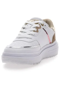 SOLO SOPRANI Sneakers Bianche e Oro Soprani City Pu Mirror Glitter BIANCO Hot