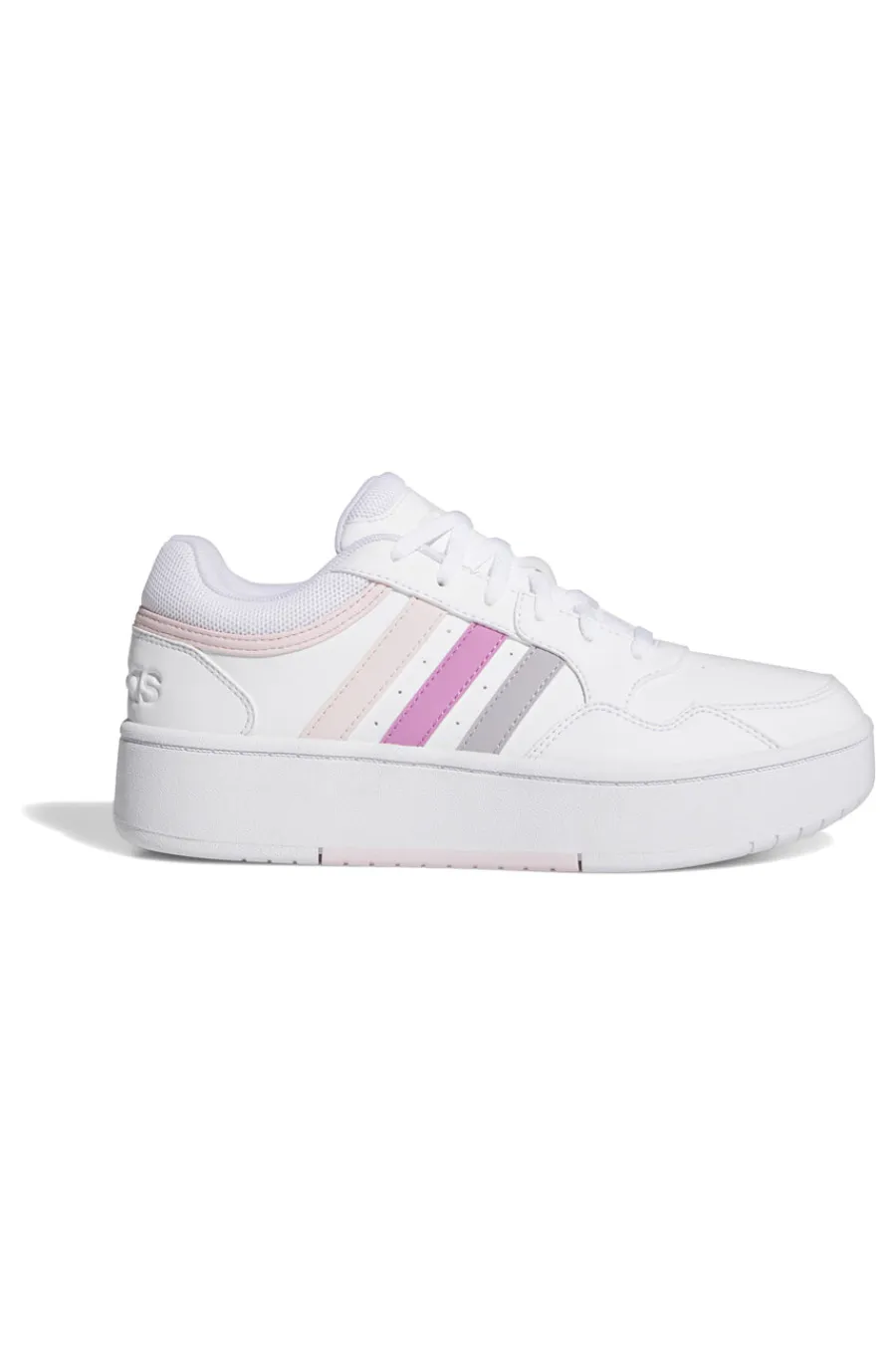 ADIDAS Sneakers Bianche e Rosa Hoops 3 Bold W