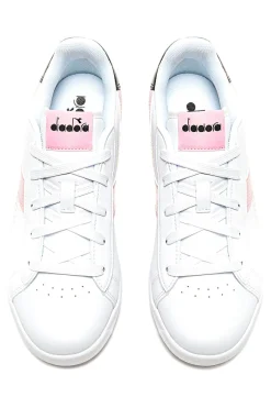 DIADORA Sneakers Bianche e Rosa Con Logo Laterale GAME P GS GIRL