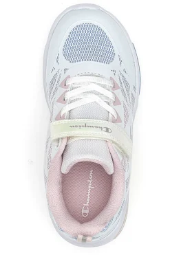 CHAMPION Sneakers bianche e rosa con luci Wave Tri G PS