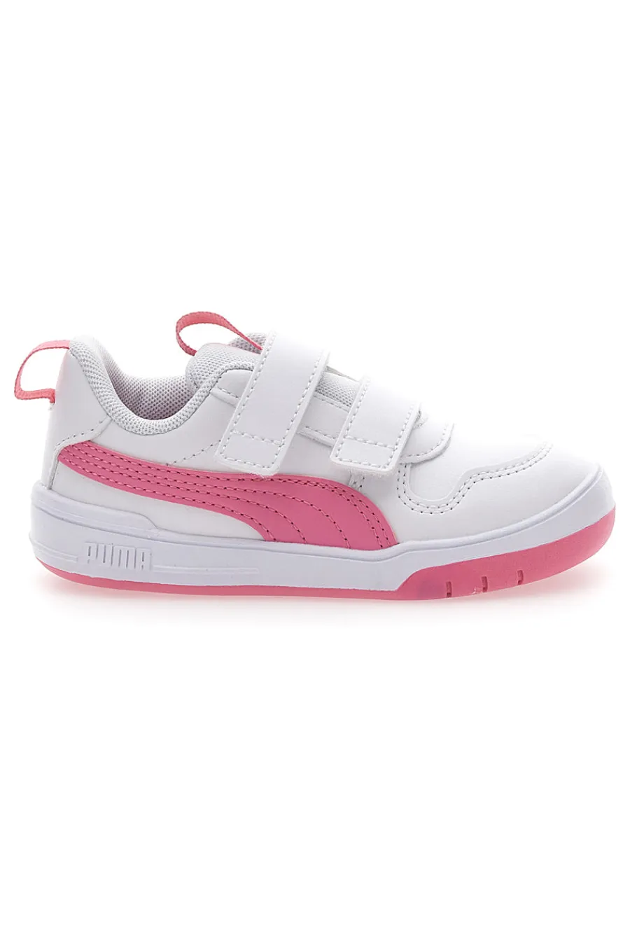 PUMA Sneakers Bianche e Rosa Con Strappi in Velcro Multiflex Sl V Inf