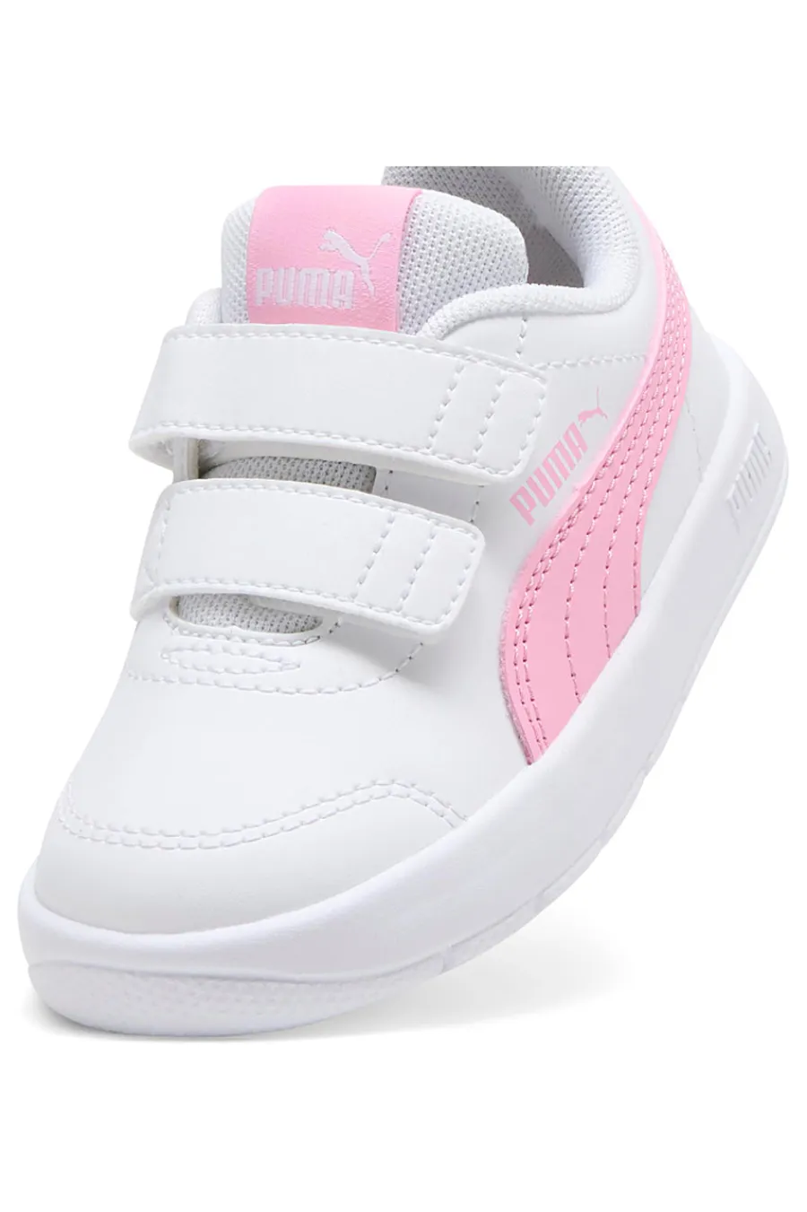 PUMA Sneakers Bianche e Rosa Con Strappi Courtflex V3 V Inf