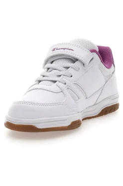 CHAMPION Sneakers Bianche e Rosa Con Strappo in Velcro CLY 87 G PS