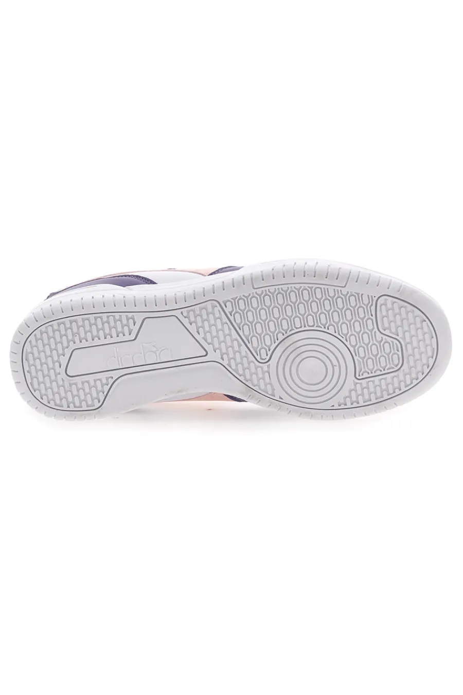 DIADORA Sneakers Bianche e Viola con Logo Rosa RAPTOR LOW SPOTTED GS