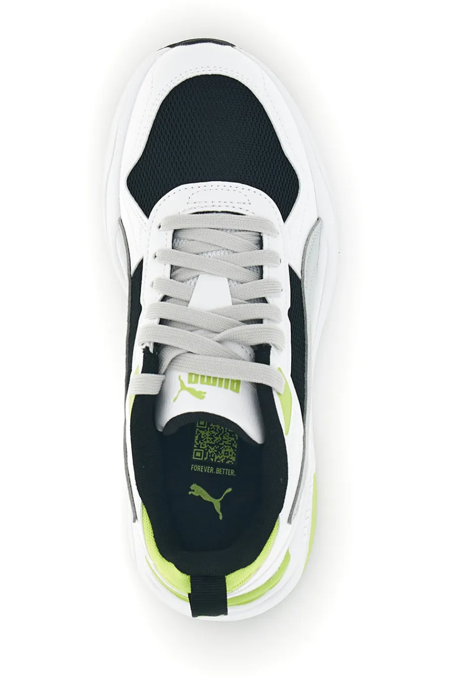 PUMA Sneakers bianche grigie e nere in mesh Trinity 2 LT Jr