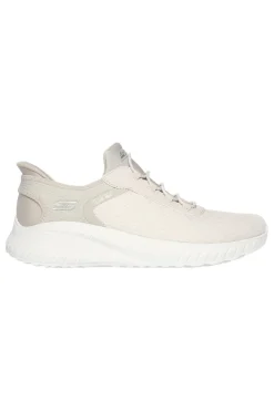 Donna SKECHERS Sneakers Bianche Hands Free Slip-ins BOBS Sport Squad Chaos In Color