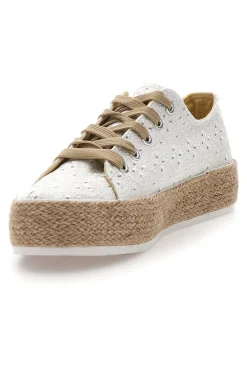 ENERGY Sneakers bianche in crochet con suola in corda E126 Discount