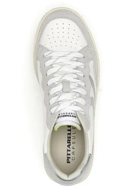 PITTARELLO CAPSULE Sneakers bianche in pelle con action leather riciclata BT261130001 WHITE/SILVER Hot