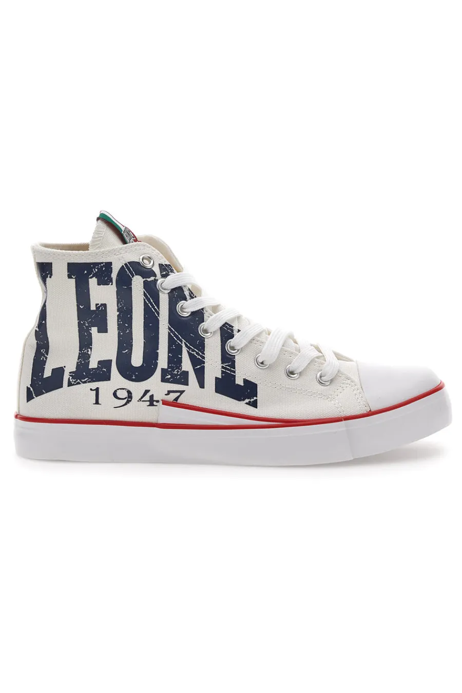 Uomo LEONE Sneakers Bianche In Tela