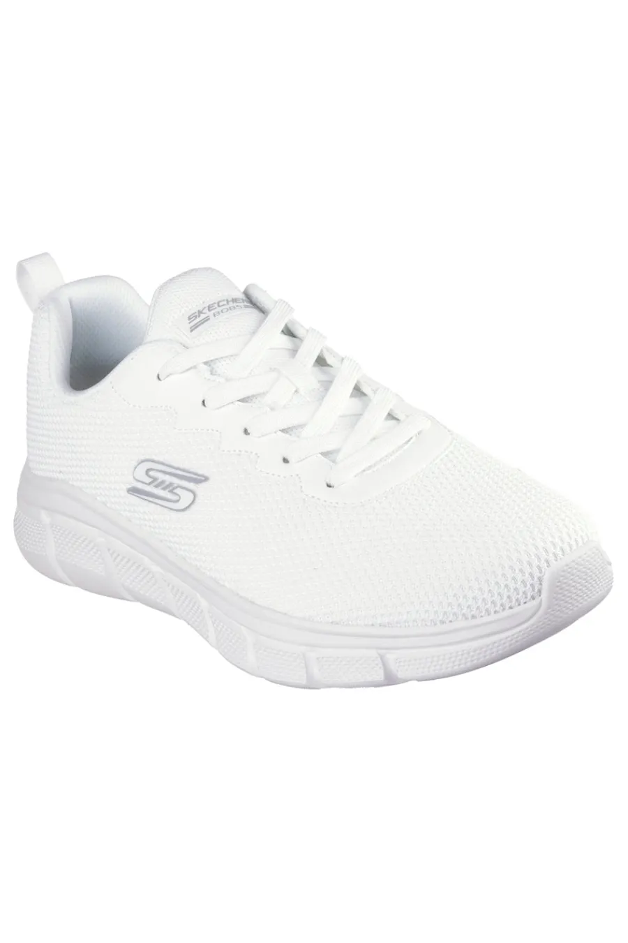 Uomo SKECHERS Sneakers bianche knit ammortizzate Bobs B Flex Chill Edge
