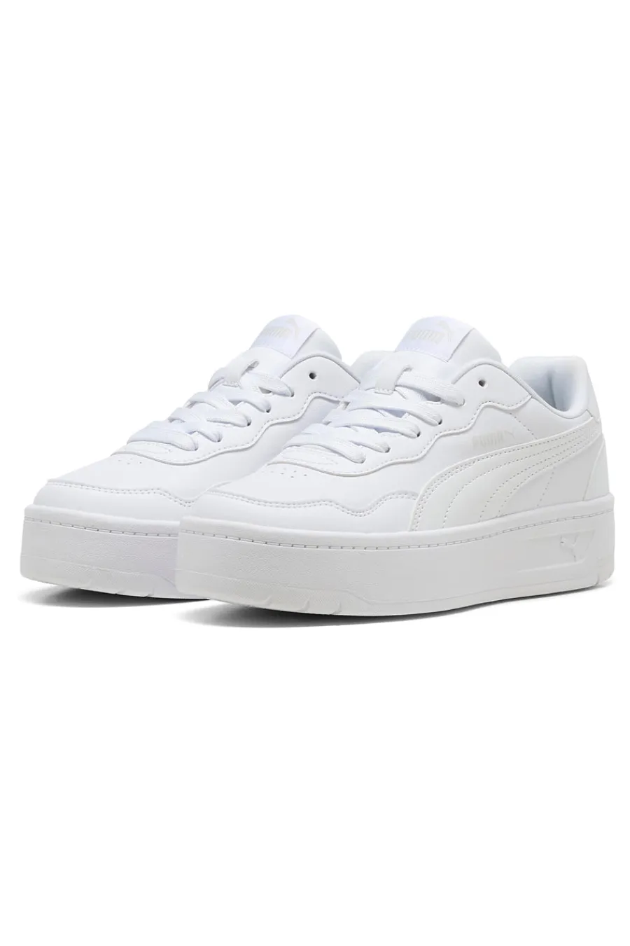 Donna PUMA Sneakers bianche platform stile tennis Court Lally Skye