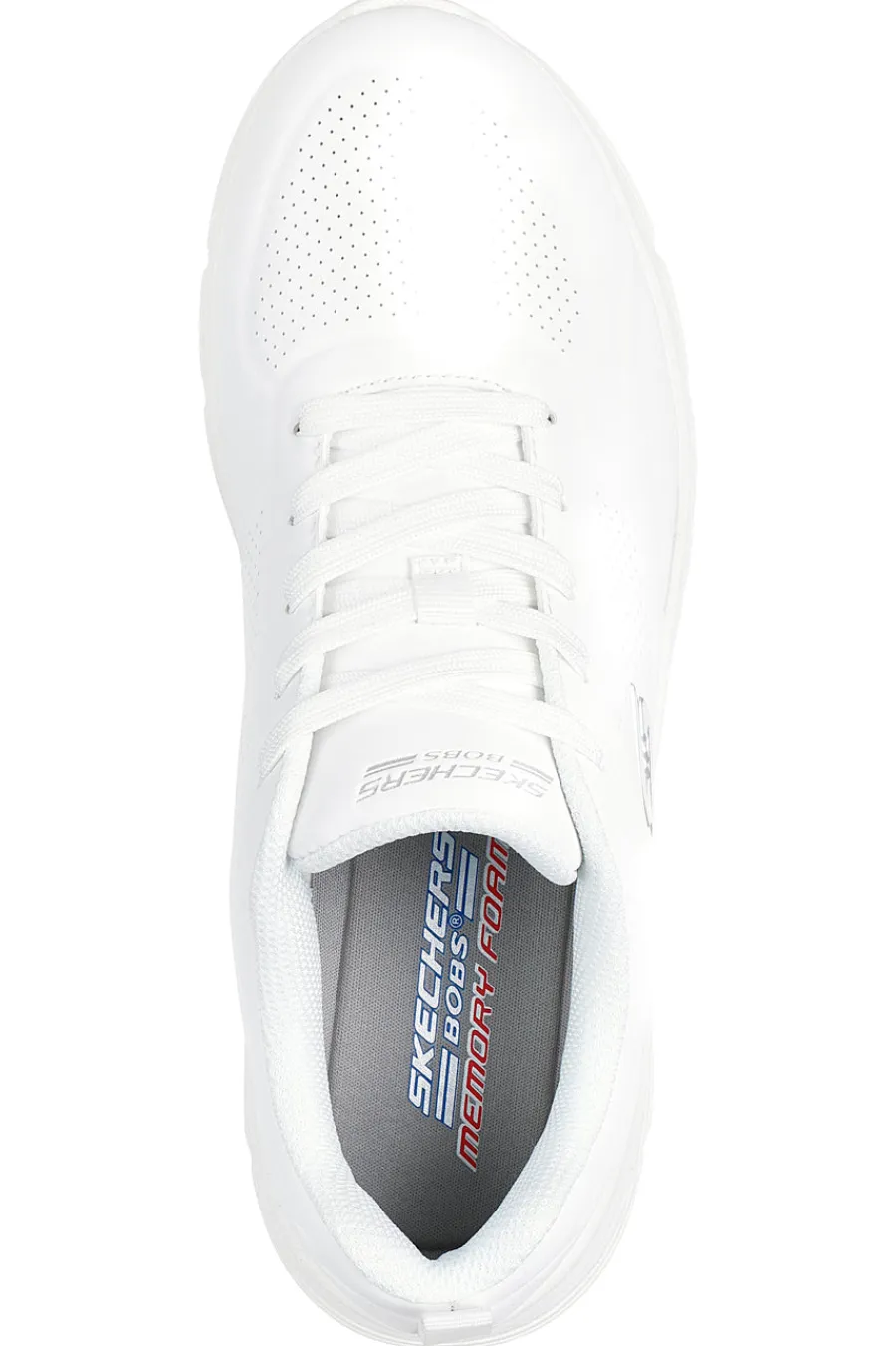 Donna SKECHERS Sneakers bianche slip-on in mesh con Memory Foam BOBS Squad Chaos Daily Inspiration