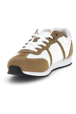 Uomo MARINA MILITARE Sneakers bianco e beige con suoletta estraibile MM255