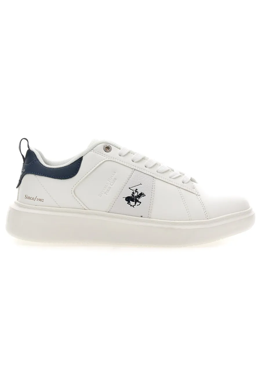 Uomo BEVERLY HILLS Sneakers Bianco e Blu polo club BHM6140