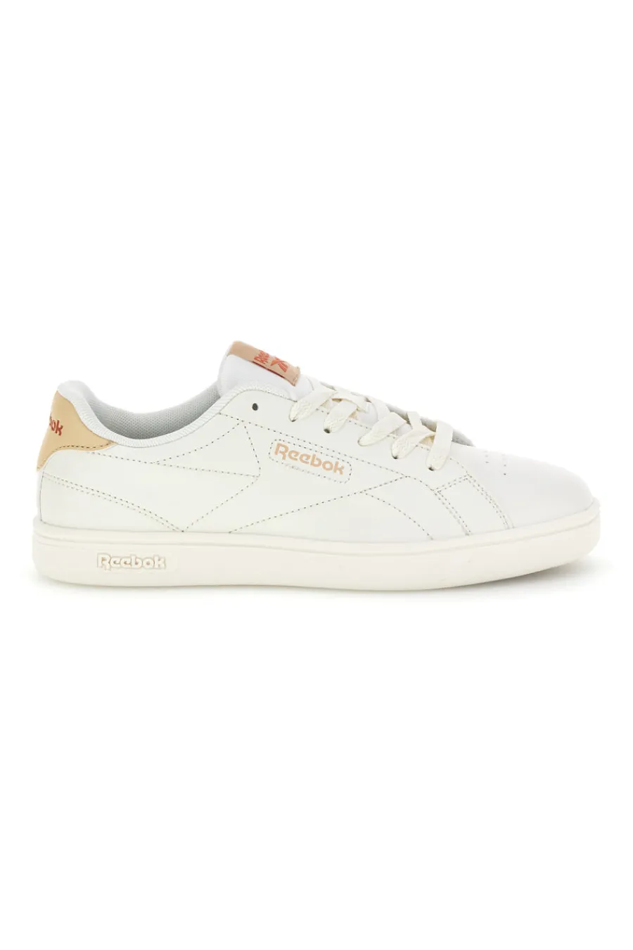REEBOK Sneakers bianco inserti beige Court Clean New