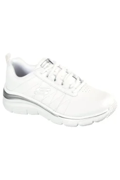 SKECHERS Sneakers bianco Memory Foam Fashion Fit Effortless BIANCO/ARGENTO Discount