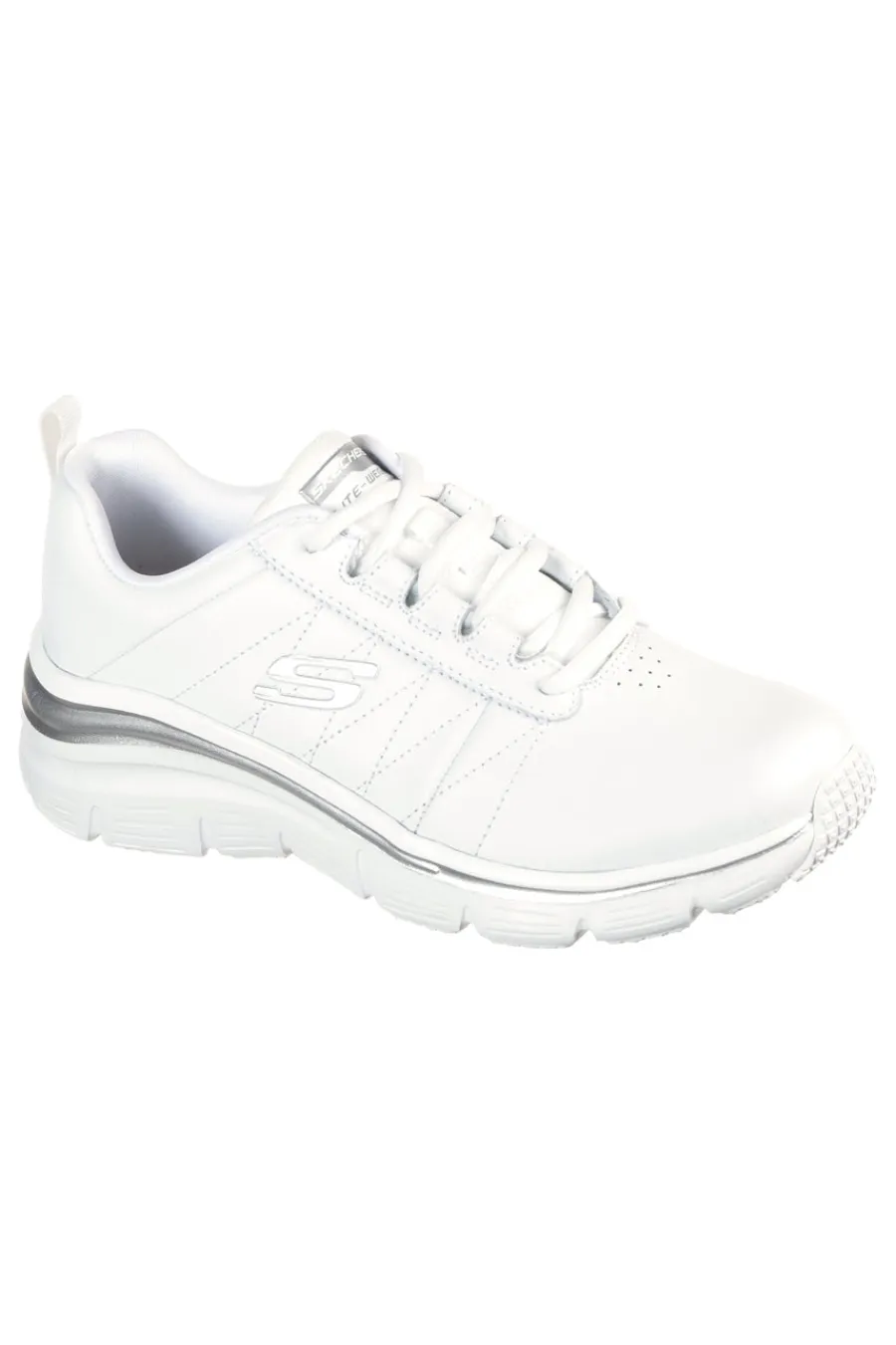 SKECHERS Sneakers bianco Memory Foam Fashion Fit Effortless BIANCO/ARGENTO Discount