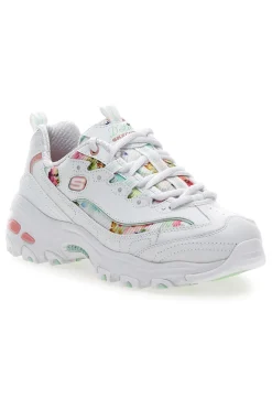 SKECHERS Sneakers bianco multicolor Memory Foam D'lites Blooming Fields New