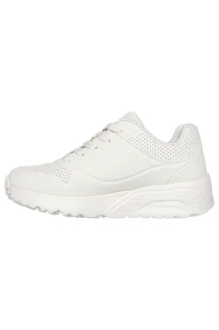 Donna SKECHERS Sneakers bianco naturale con cuori metallici Uno Lite Metallic Love