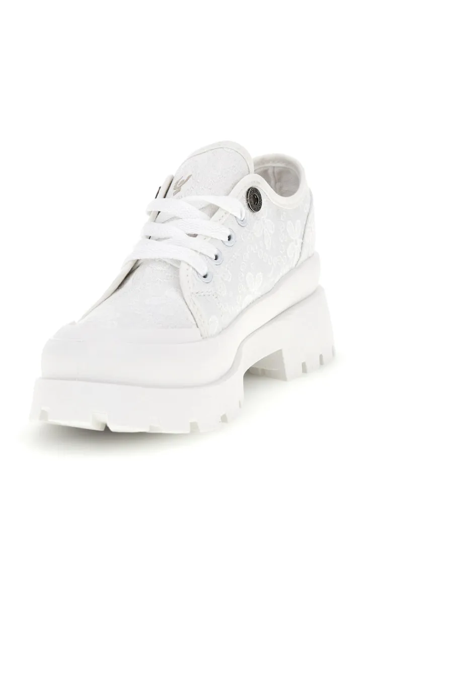 Donna FREDDY Sneakers bianco platform suoletta estraibile tomaia ricamata S2617FY7690
