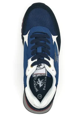 Uomo BEVERLY HILLS Sneakers blu bianche e rosse Polo Club King Power Mix