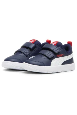 PUMA Sneakers blu con doppio strappo e dettagli bianchi Courtflex V3 V Inf