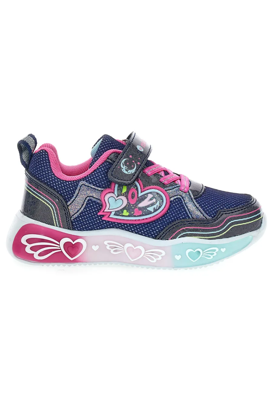 MKIDS Sneakers blu con luci a LED e dettagli glitter M-Kids MG104