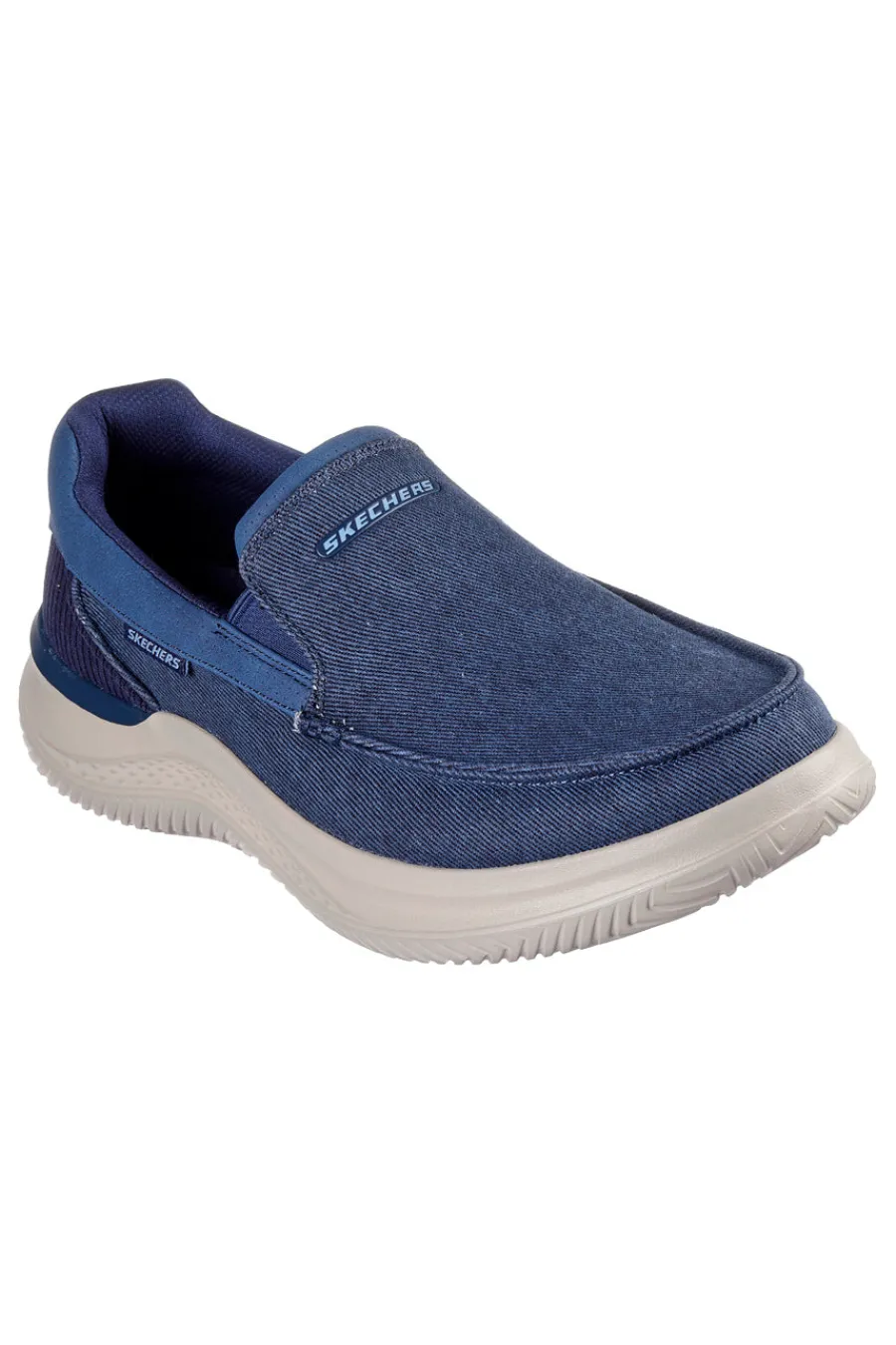 Uomo SKECHERS Sneakers Blu Con Tomaia in Pelle Hasting - Fielden