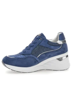 INBLU Sneakers blu con zip e dettagli metallizzati 488IN JEANS