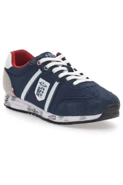 Uomo MARINA MILITARE Sneakers Blu e Bianche Con Lacci MM255