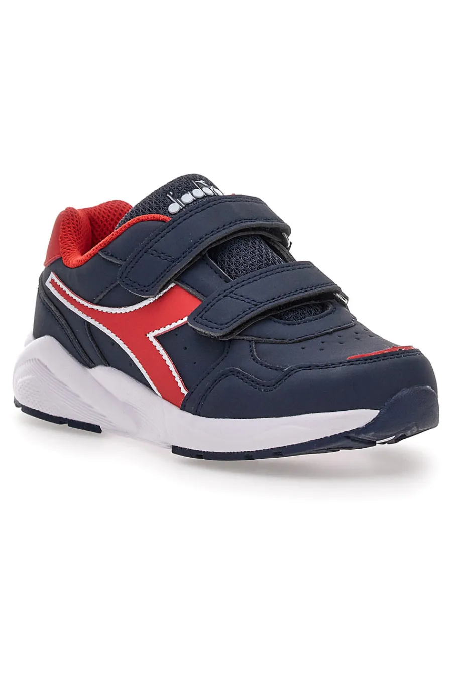 DIADORA Sneakers blu e rosse con doppio strappo Falcon 5 SL JR V
