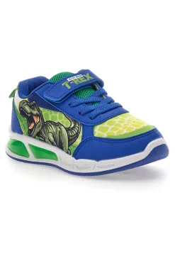DINOSAURO Sneakers Blu e Verdi con Luci e Velcro S8020112T
