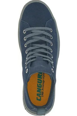Uomo CANGURO Sneakers blu in camoscio con suola in gomma CA817