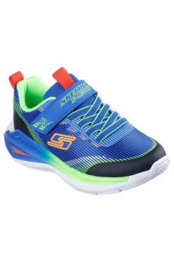 SKECHERS Sneakers blu multicolore con luci e chiusura a strappo Tri-namics 2.0