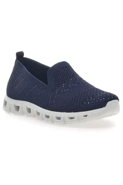 PRIMA RIGA Sneakers Blu Slip-on Con Strass 471 BLUE Online
