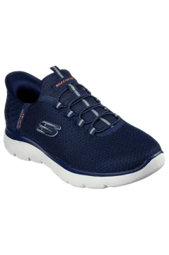 Uomo SKECHERS Sneakers Blu Wide Fit Hands Free Slip-ins: Summits - High Range