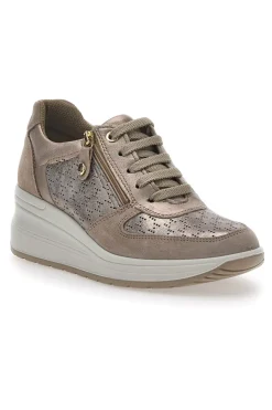 IMAC Sneakers Bronzo In Pelle Con Zeppa 5557 Best