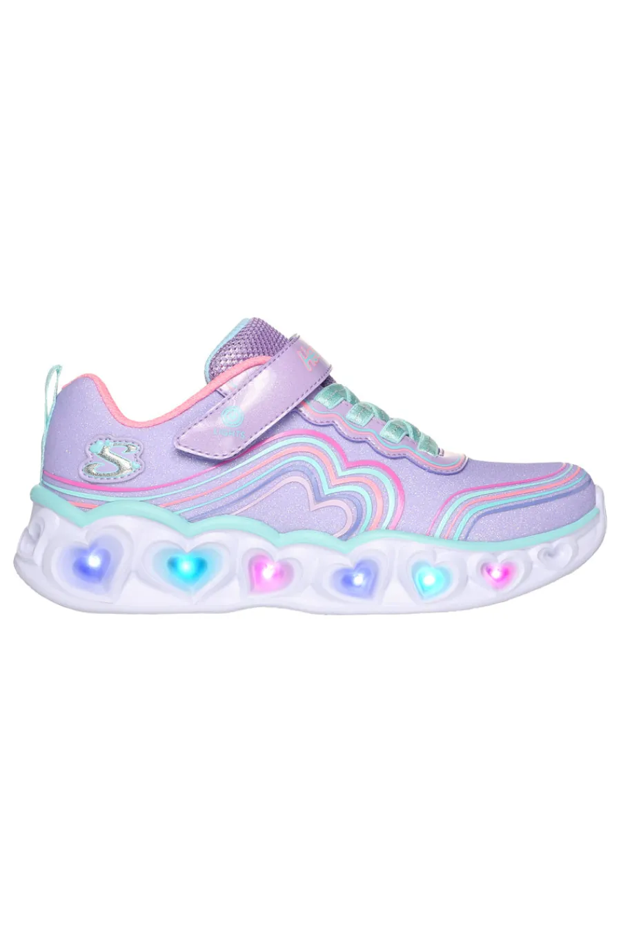 SKECHERS Sneakers con Luci da Bimbi Heart Lights Retro Hearts