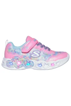 SKECHERS Sneakers con Luci Rosa da Bimbi Infinite Heart Light-Color Lovin