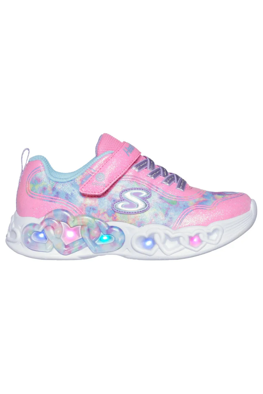 SKECHERS Sneakers con Luci Rosa da Bimbi Infinite Heart Light-Color Lovin