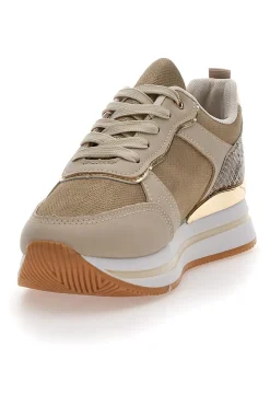 PRIMA RIGA Sneakers con Platform Beige 424 New