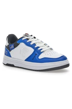 Uomo COTTON BELT Sneakers Funky Pop Bianche e Blu