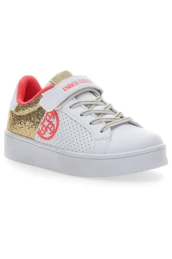 COVERI Sneakers Vanessa Glitter Pu Mesh Bianche e Oro