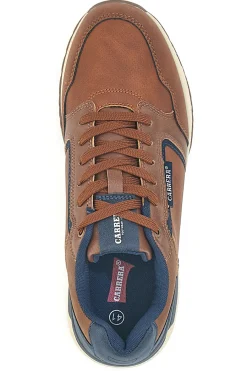 Uomo CARRERA Sneakers cuoio con inserti blu CAM20468