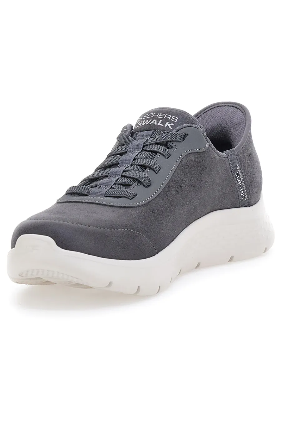 Uomo SKECHERS Sneakers Grigie Con Slip-Ins Go Walk Flex Smooth Motion