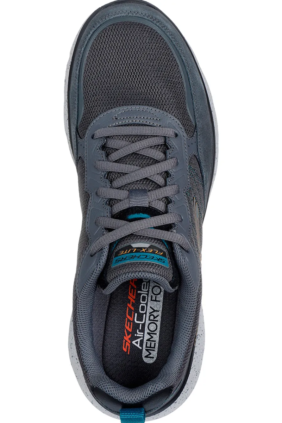 Uomo SKECHERS Sneakers grigie con tomaia in vera pelle e suola Flex-Lite Flex Advantage 5.0
