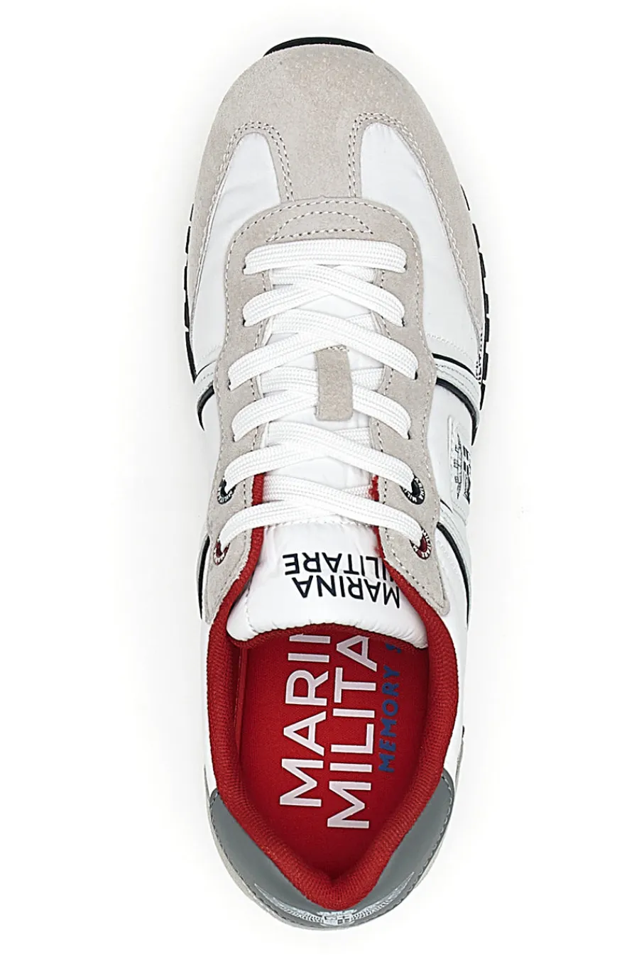 Uomo MARINA MILITARE Sneakers Grigie e Bianche Con Lacci MM255